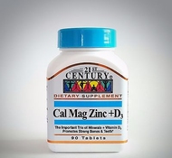 Cal Mag Zinc + D3 (90 таб.) от 21st Century