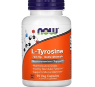 Тирозин L-Tyrosine 750 мг 90 капс от NOW