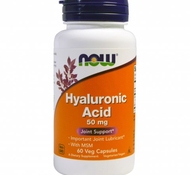 Hyaluronic Acid 50 mg+MSM (60 капс) от NOW