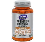 Аргинин и Орнитин Arginine Ornithine (100 капс) от NOW