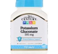 Калий Potassium Gluconate 110 таб от 21st Century