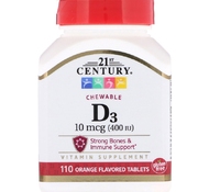 Витамин D3 (10.000 IU) 110 таблеток от 21st Century