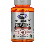 Креалкалин Kre-Alkalyn Creatine 750 мг 120 капсул NOW
