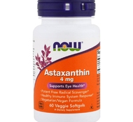 Astaxanthin 4 мг - Астаксантин 60 софтгель от NOW