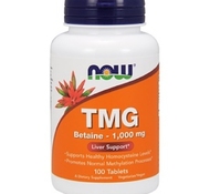 Trimethylglycine TMG 1000 mg Триметилглицин 100 таб от NOW